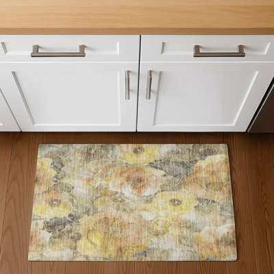 Premium Machine Washable Mayfield AMF1859 Floral Rug