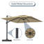 Parasol de patio carré en porte-à-faux 11 pi (sans base de parasol)-125659838