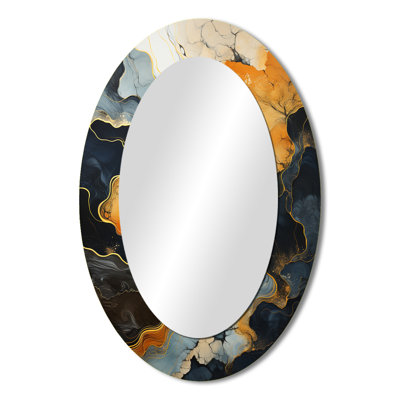 Meandering River Endless Journey V - Traditional Oval Wall Mirror
