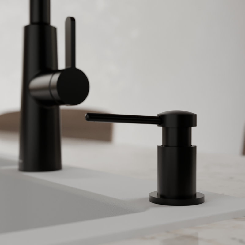 Karran SD55 Kitchen Soap/Lotion Dispenser Matte Black, Matte Black