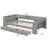 Aiham Twin Wooden bed with Shelves, Drawers and Built-In Charging Station-849595642