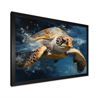 Tidal Tranquility Oceanic Turtle I - Turtle Animal Wall Art
