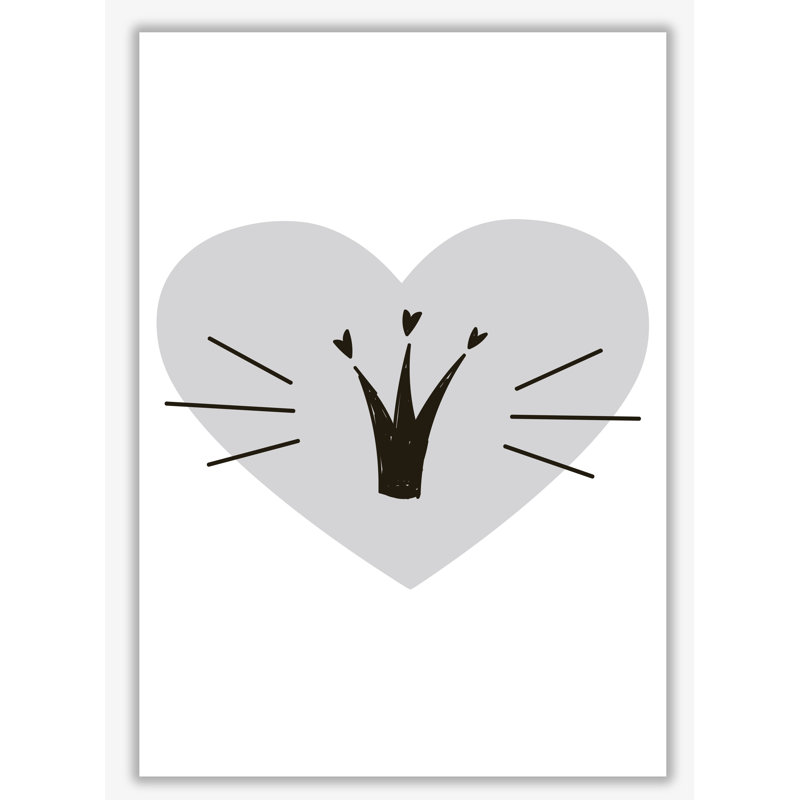 Crown With Heart - Painting, No Frame, 85 cm H x 60 cm W x 1 cm D
