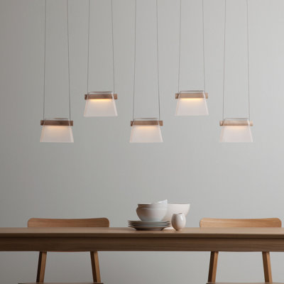 Luminaire suspendu géométrique à DEL 5 lumières Cowbell