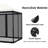 Yescom Black Polyester Replacement Canopy for Gazebo