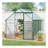 6X10FT Polycarbonate Greenhouse Raised Base And Anchor Aluminum Heavy Duty Walk-In Greenhouses For Outdoor Backyard In All Season