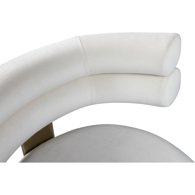 Tabouret de comptoir 26,5 po Reimers, Velours crème