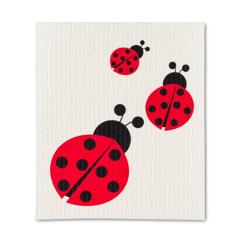 Set Of 2 Ladybugs Dishcloth