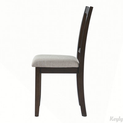 Ensemble de 2 chaises de salle à manger de style Mid-Century avec sièges rembourrés