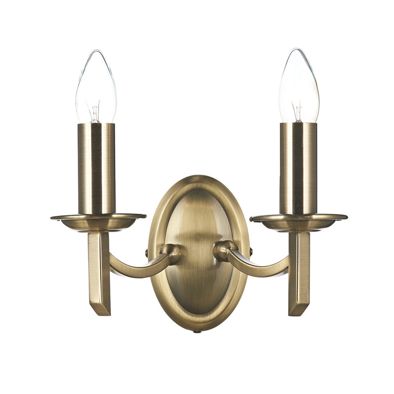 Amplas Candle Wall Light, Antique Brass