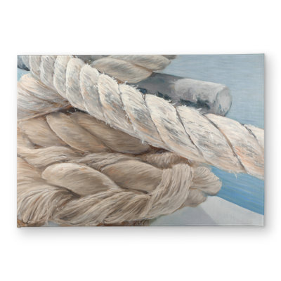 Tie-down Ropes Closeup - Marine Bathroom Mat for Home Decor