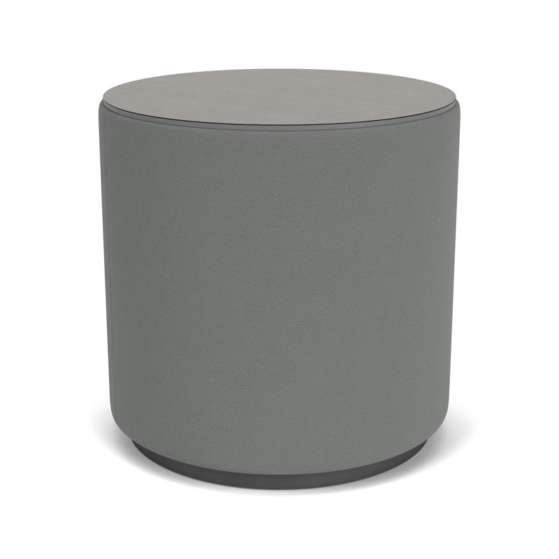 Table de réception avec plateau en stratifié Darsey, 20", Sergé sarrasin, Gris anthracite; astéroide à portes ouvertes
