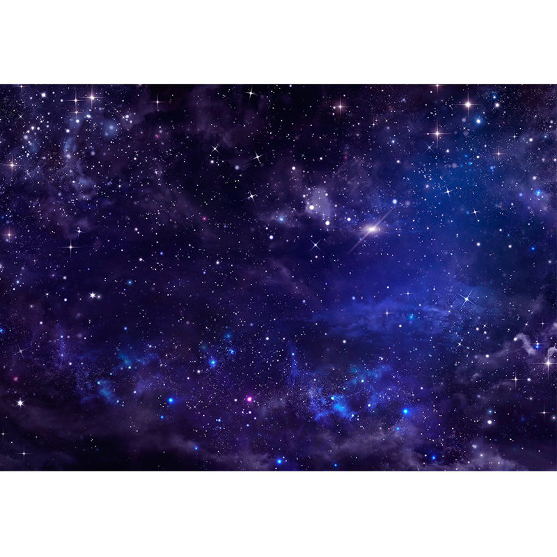 Murale à peindre, planète dans l'espace, galaxie, ciel étoilé bleu, L 100 po x l 144 po