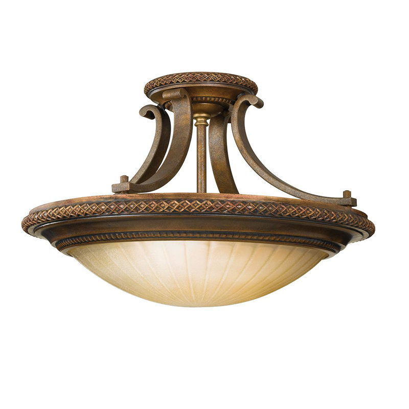 Pulaski Glass Semi Flush Mount