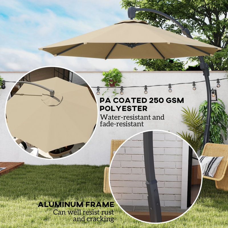 294cm Cantilever Parasol, Brown