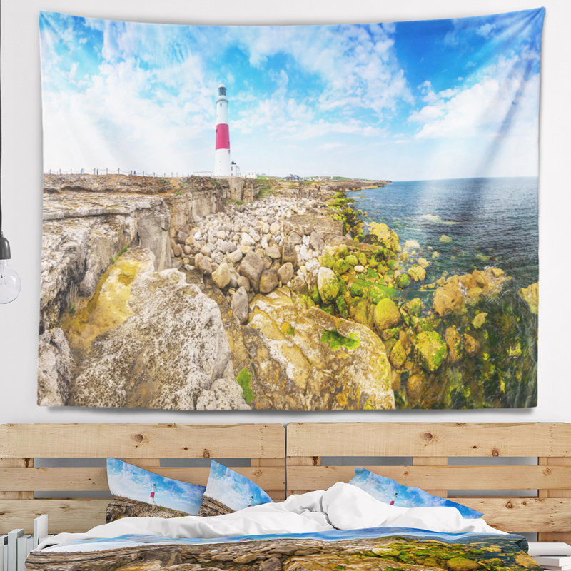 Tapisserie du phare de Portland Bill, H 32 po x l 39 po
