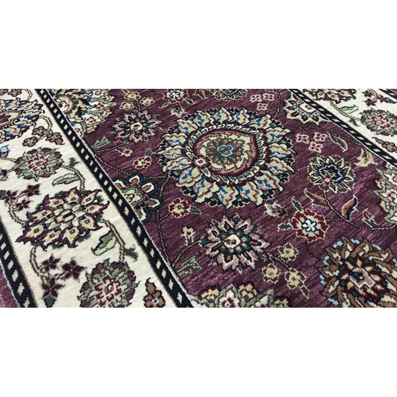 Chemin de table de haute qualité noué à la main, Tapis de couloir 2 pi 6 po x 12 pi