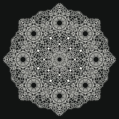 Round Lace Pattern. by Katyau - Wrapped Canvas Print