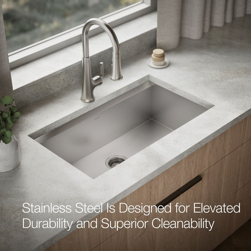 Task 33" x 22" Top-Mount/Undermount Single-Bowl Workstation Kitchen Sink With Accessories, 1 Hole