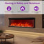 3-Sided Panoramic Electric Fireplace with 12-Color LED Flames, Recessed or Wall Mounted-76009008