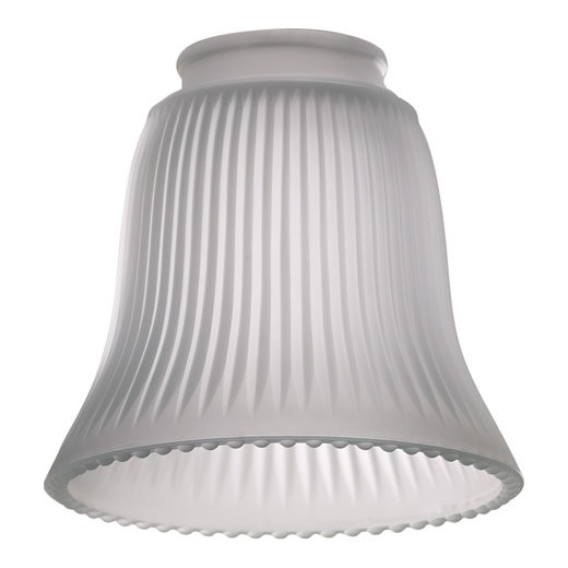 Abat-jour de ventilateur de plafond en forme de cloche en verre 4,75 po (vis) en gris