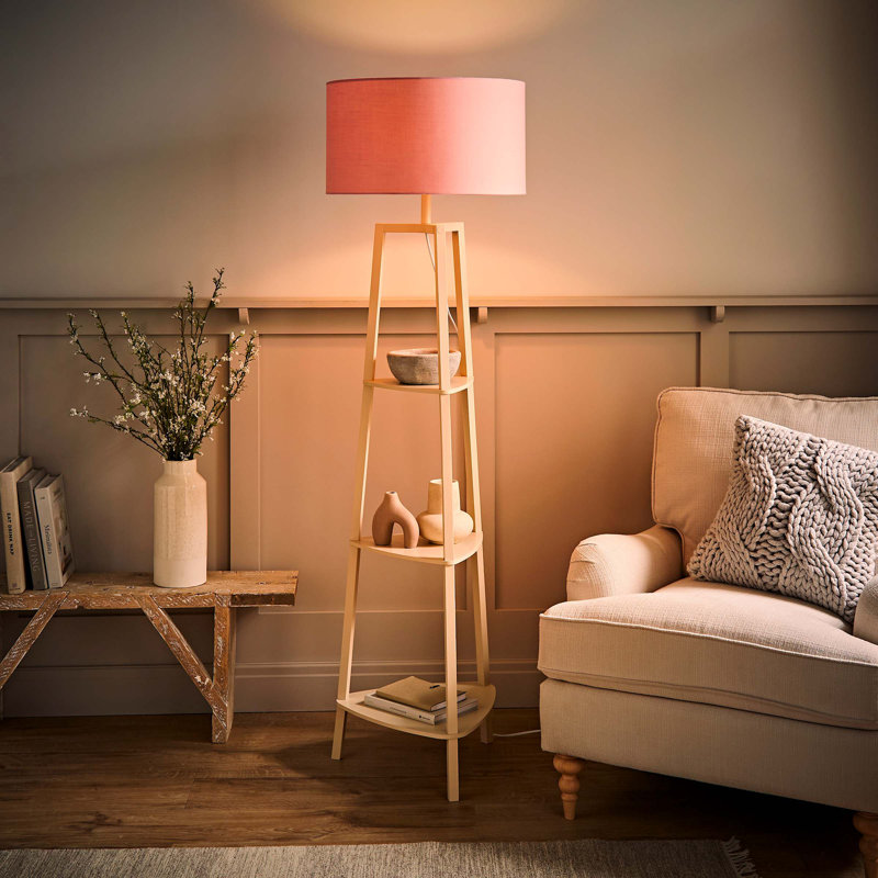 Sundra 155cm Matte Tripod Floor Lamp, Pink