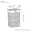 Wicker Laundry Basket with Lid and Cotton Liner-556999001-556999007