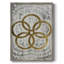 Cinq anneaux dorés - feuille d'or, reproduction encadrée des Fêtes - bois massif-384913832
