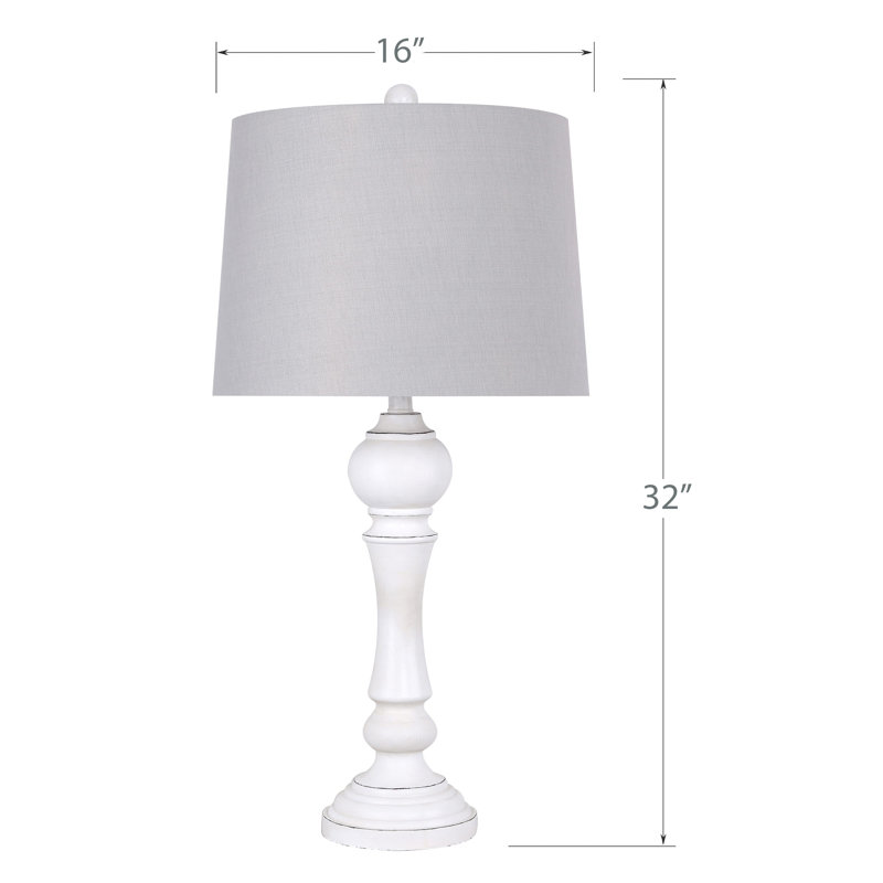 Hively Resin Table Lamp, White