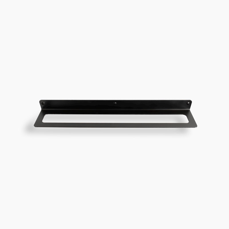 Porte-serviettes de bain mural moderne - barre simple, Noir, 18"