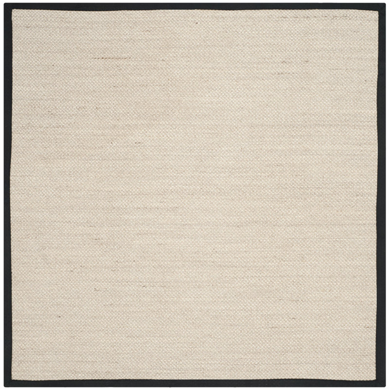 Torbin Sisal Area Rug, Black, Square 91 cm