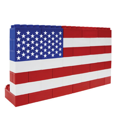 Ensemble de drapeaux américains Biggoblocks, pour enfants de 4 à 8 ans, 40 pièces