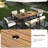 Outdoor 7 Piece Dining Set Patio Dining Table and Chair Group with Removable Cushion-1447681104