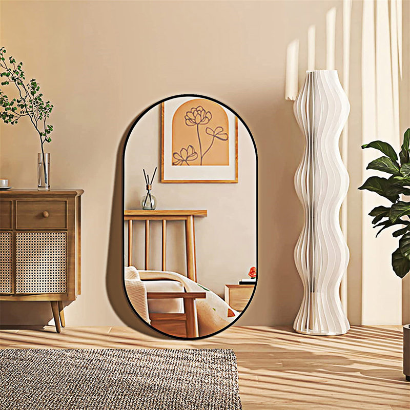 Metal Oval Mirror