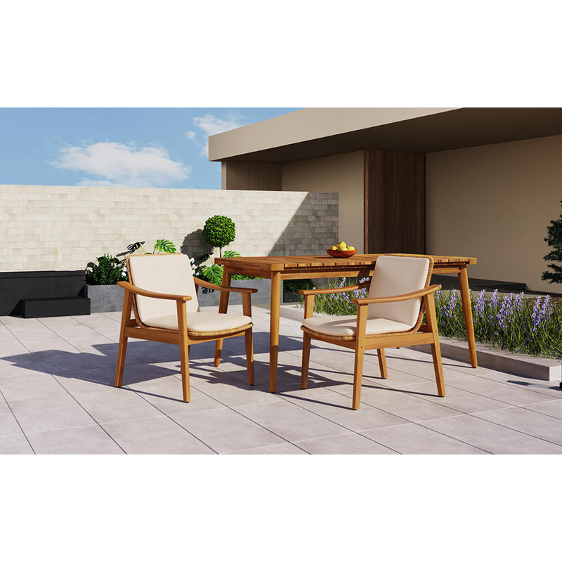 Ensemble de 2 chaises de patio, Beige