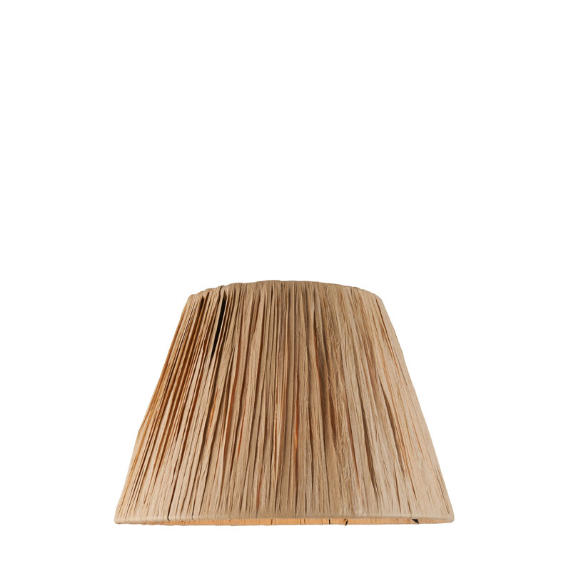 Raffia Lamp Shade finished in Natural Raffia, 16cm H x 14cm W x 24cm D