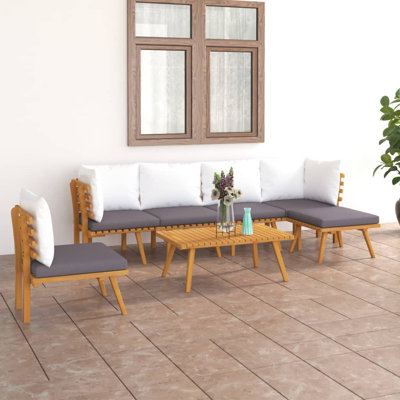 Chaise longue avec coussins 4 pièces Damita