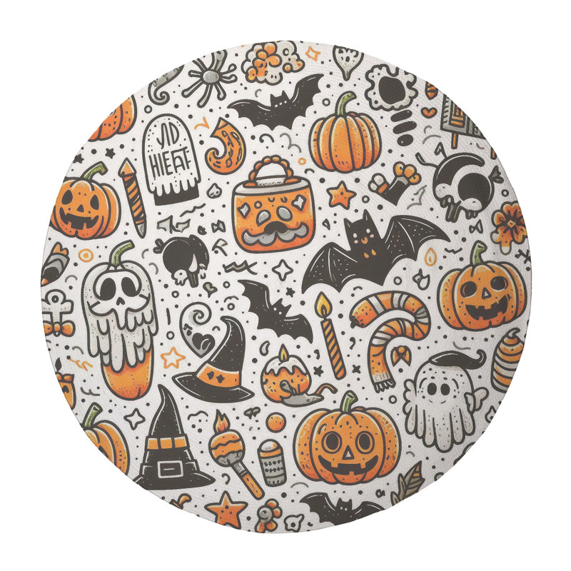 Tapis tressé Charme Frights, Rond 5 pi