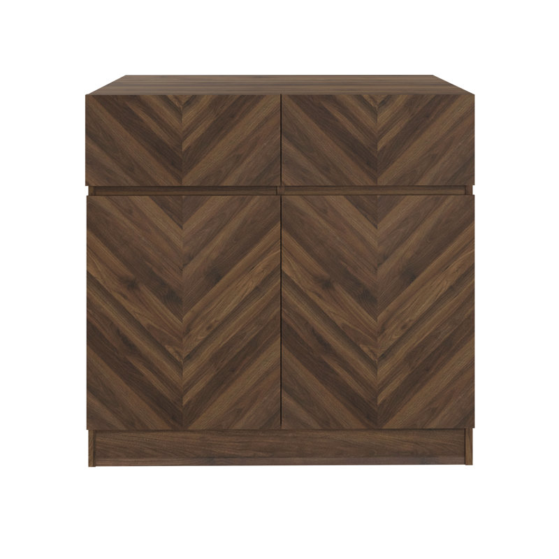 Collins 79 Cm 2 Drawer Sideboard, Royal Walnut