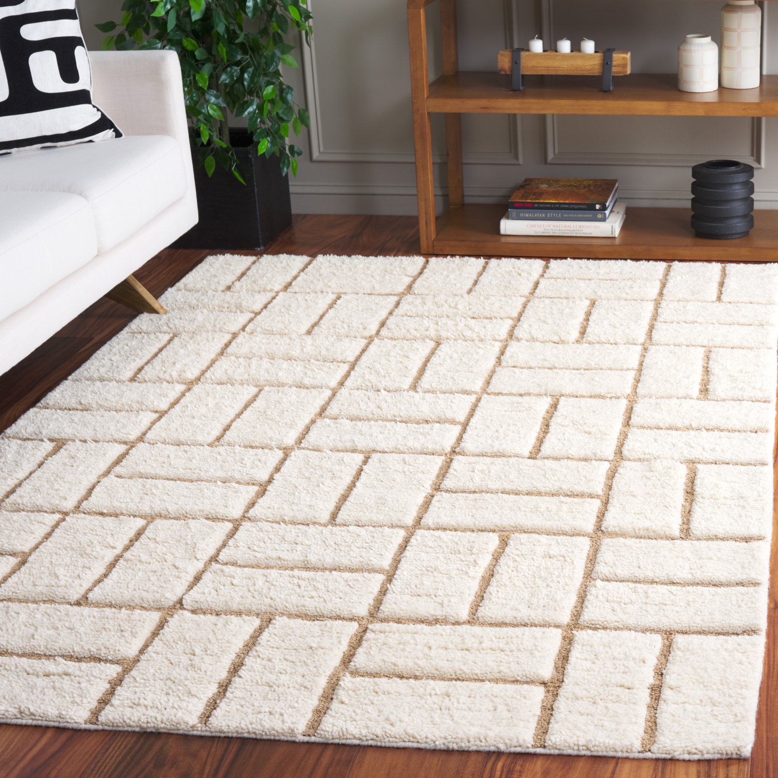 Volla Wool Area Rug, Rectangle 5' x 8'