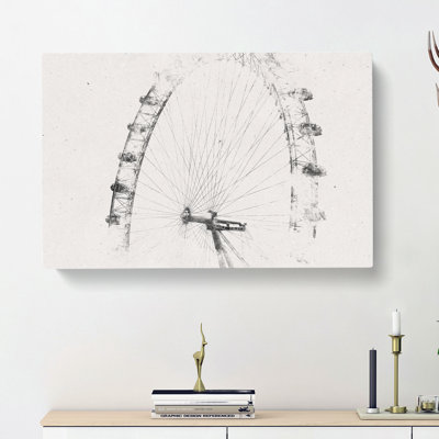 The London Eye London - Wrapped Canvas Print