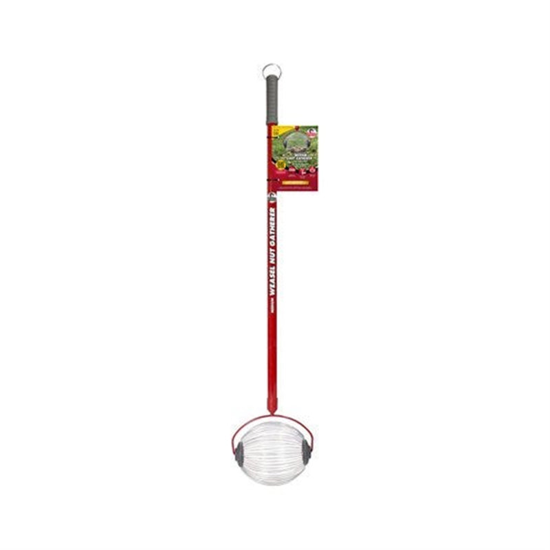 Red Steel Medium Nut Gatherer with Comfort Grip Handle