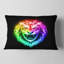 Coussin décoratif coloré avec lion de feu coloré