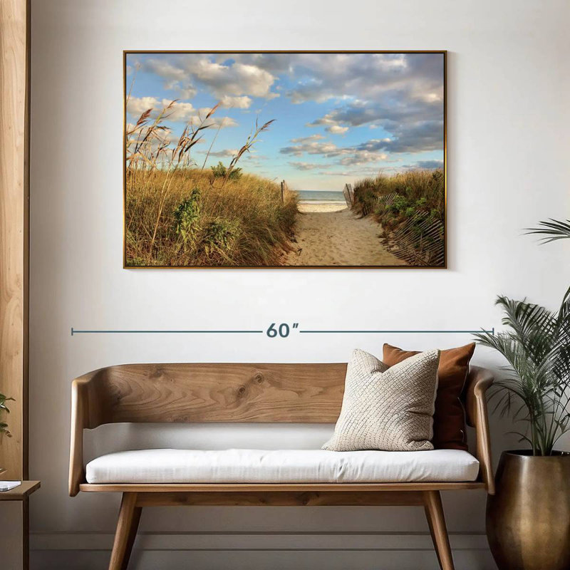 Long Island Aulelei, 46 po x 31 po, Cadre flottant doré