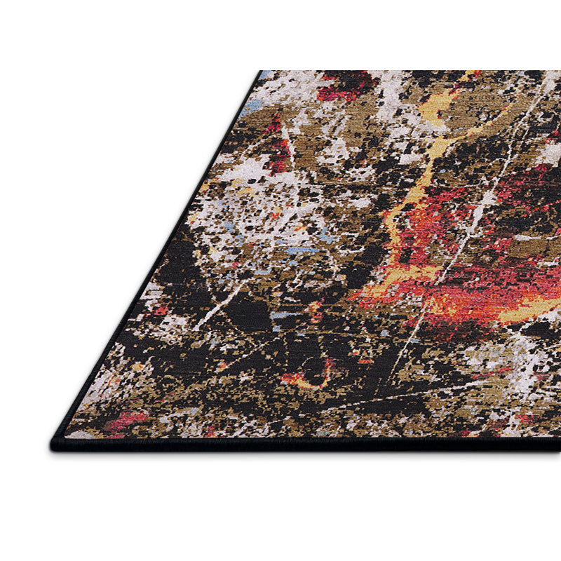 Tapis blanc / rouge / noir Carneatly, Rectangle 7 pi x 10 pi