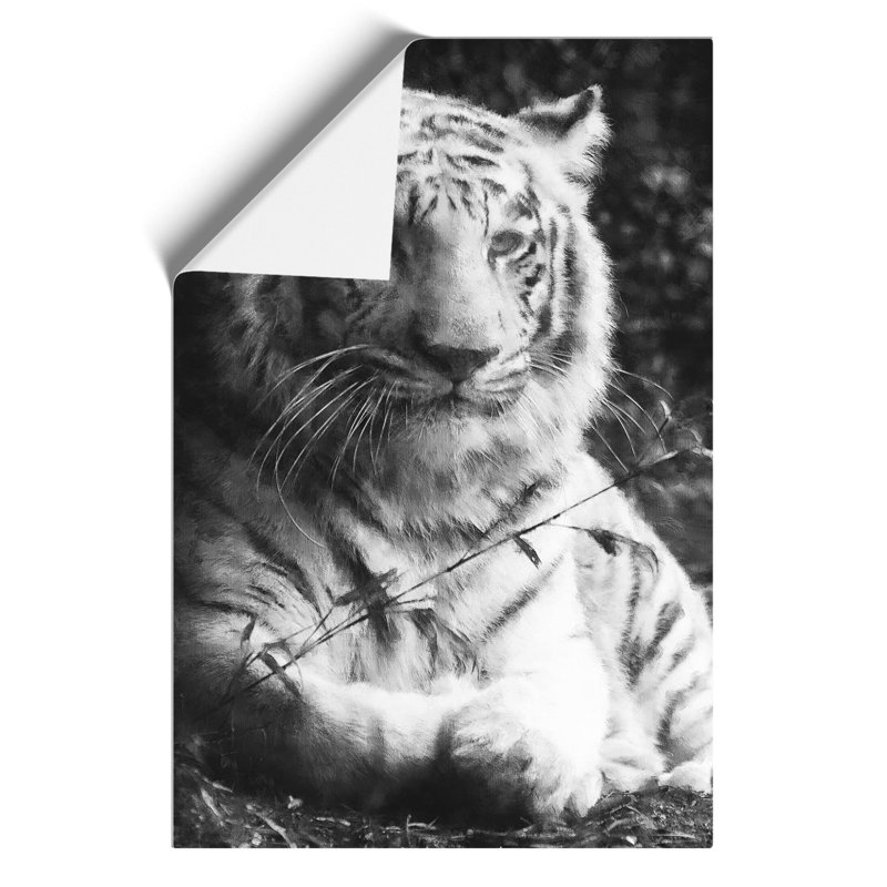 Tiger Painting - Frameless Print, 59cm H x 42cm W x 0.1cm D