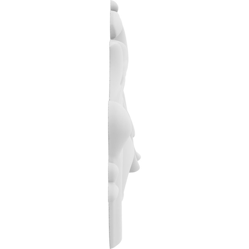 Fayette H W D Composite Rosette Applique, 6" H x 6" W x .75" D, Left