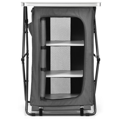Table de camping pliante en acier thermolaqué Debets