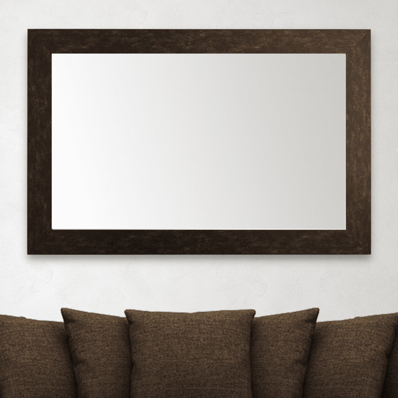 Shmuel Wood Framed with Safety Backing Ideal for Bathroom / Vanity Mirror, 36" x 54", Venetian Bronze