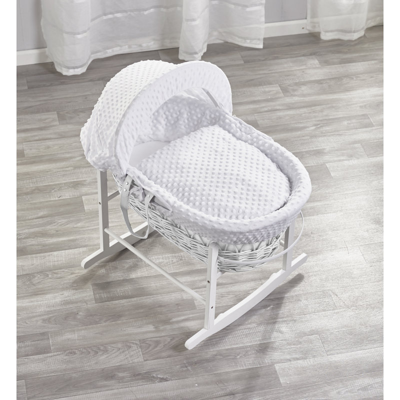 Lenore Moses Basket With Stand with Bedding with Mattress